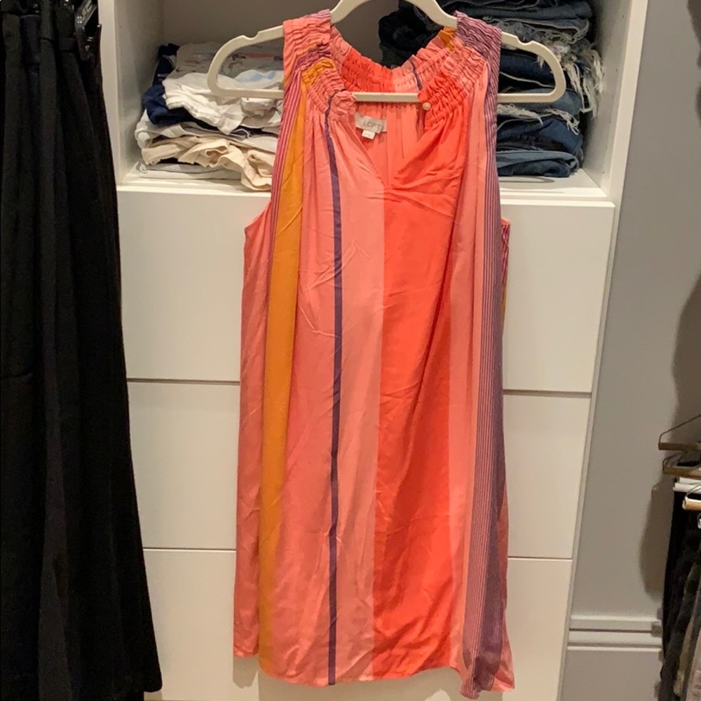 LOFT smock striped dress
